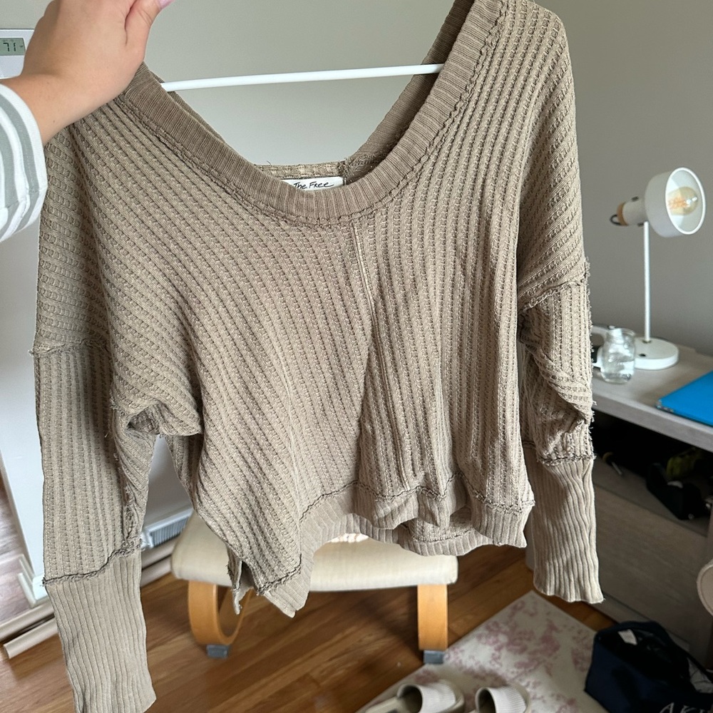 Free People We the Free long sleeve olive green size xs
